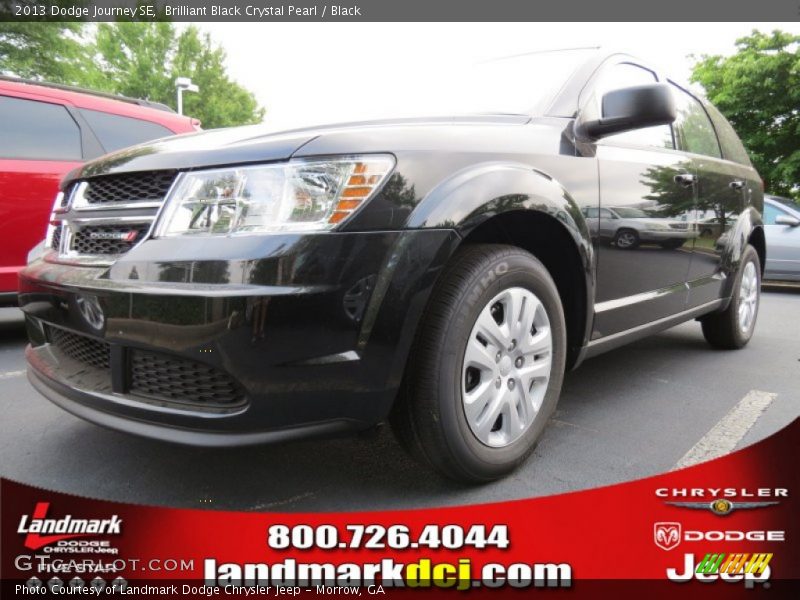 Brilliant Black Crystal Pearl / Black 2013 Dodge Journey SE