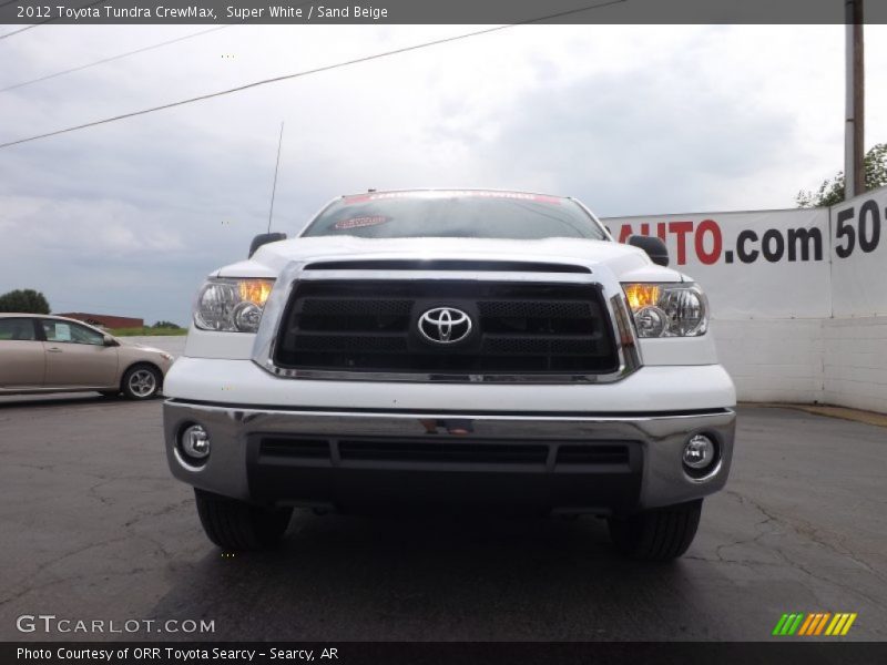 Super White / Sand Beige 2012 Toyota Tundra CrewMax