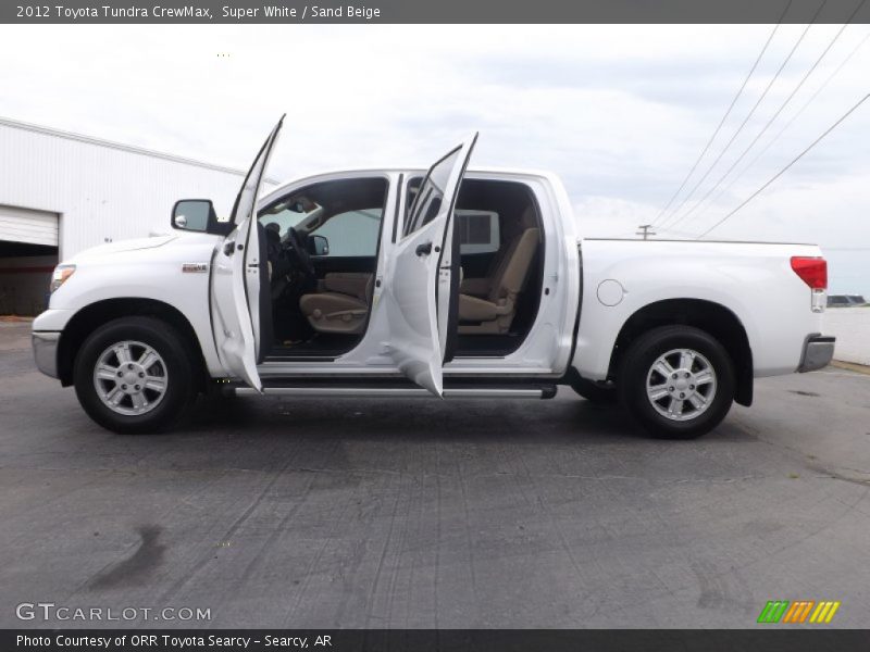Super White / Sand Beige 2012 Toyota Tundra CrewMax