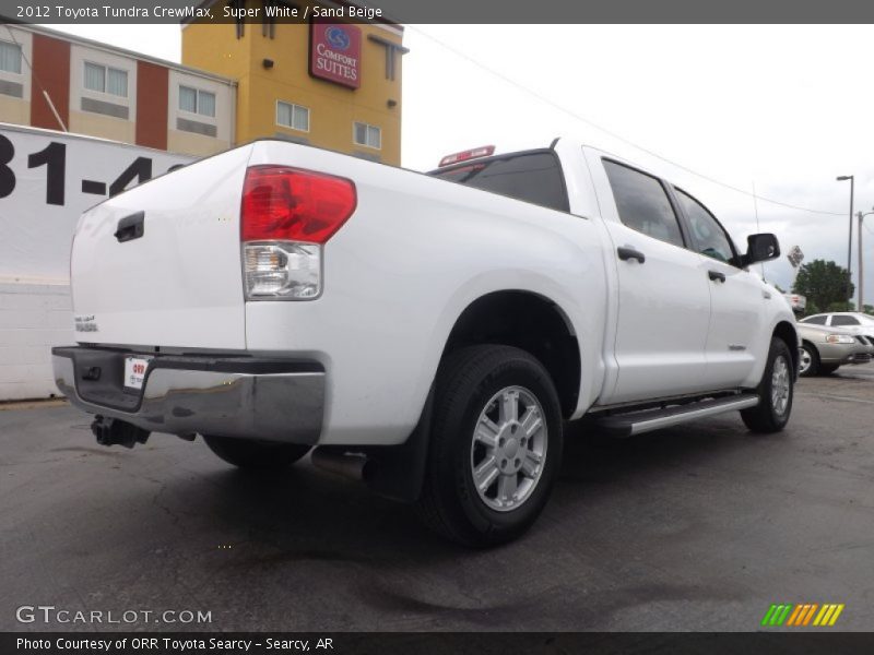 Super White / Sand Beige 2012 Toyota Tundra CrewMax