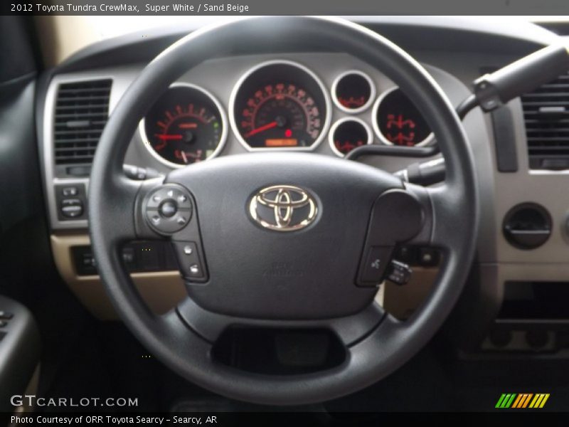 Super White / Sand Beige 2012 Toyota Tundra CrewMax