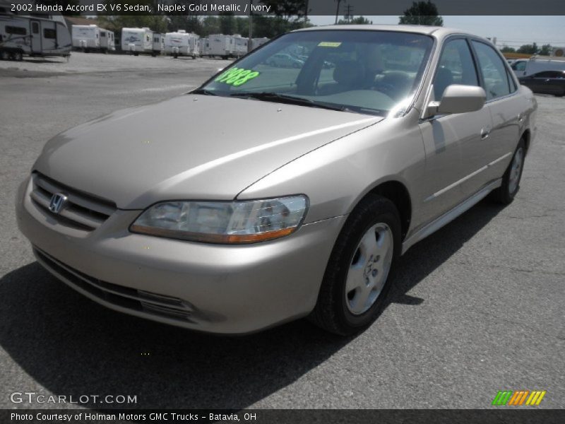 Naples Gold Metallic / Ivory 2002 Honda Accord EX V6 Sedan