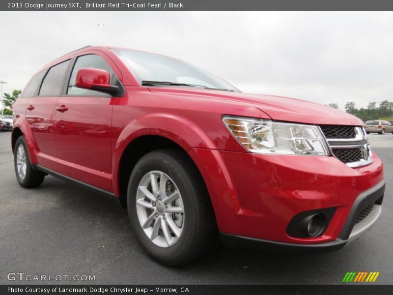 Brilliant Red Tri-Coat Pearl / Black 2013 Dodge Journey SXT
