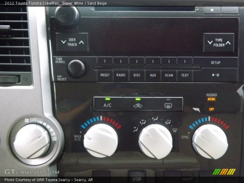 Super White / Sand Beige 2012 Toyota Tundra CrewMax