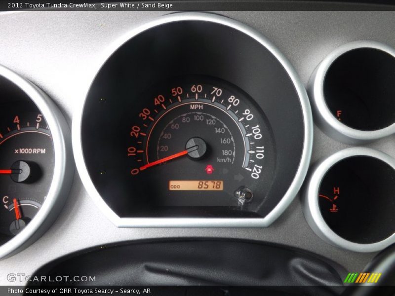 Super White / Sand Beige 2012 Toyota Tundra CrewMax