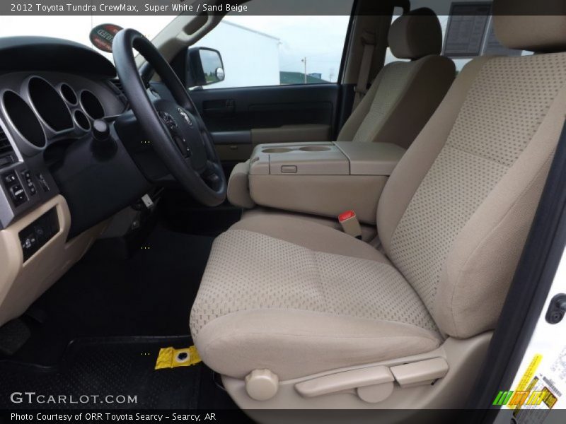 Super White / Sand Beige 2012 Toyota Tundra CrewMax