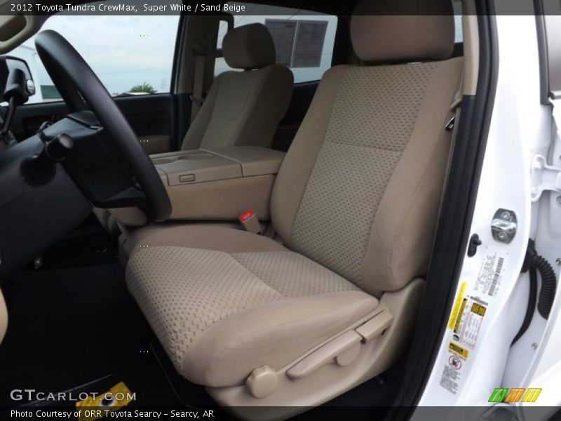 Super White / Sand Beige 2012 Toyota Tundra CrewMax