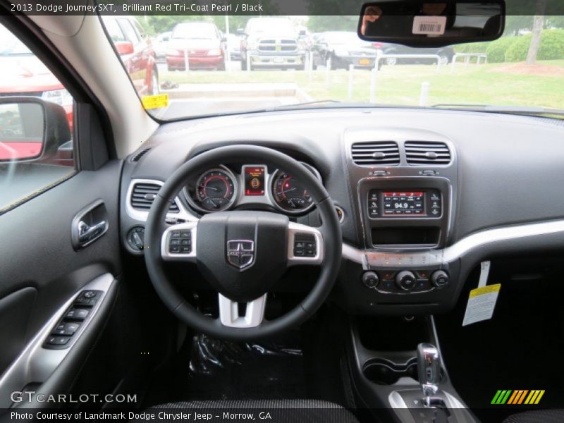 Brilliant Red Tri-Coat Pearl / Black 2013 Dodge Journey SXT