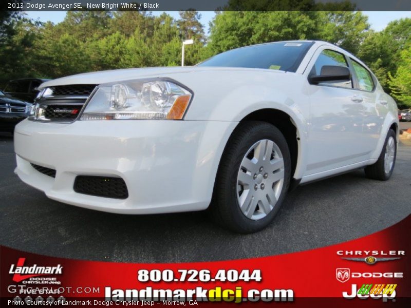 New Bright White / Black 2013 Dodge Avenger SE