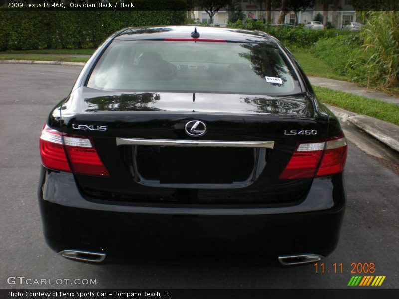 Obsidian Black / Black 2009 Lexus LS 460