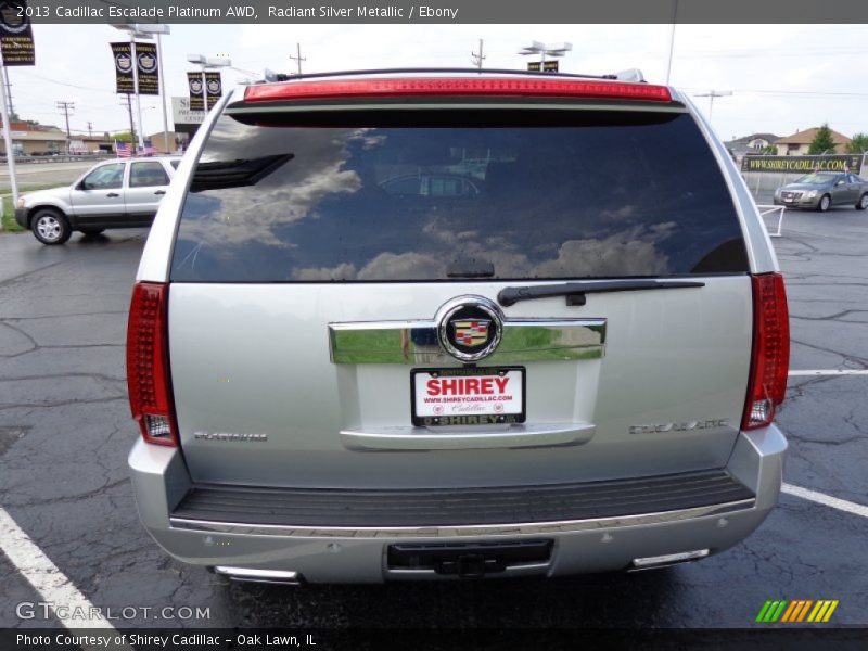 Radiant Silver Metallic / Ebony 2013 Cadillac Escalade Platinum AWD