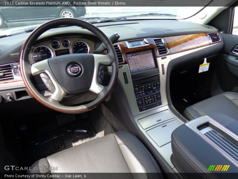 Radiant Silver Metallic / Ebony 2013 Cadillac Escalade Platinum AWD