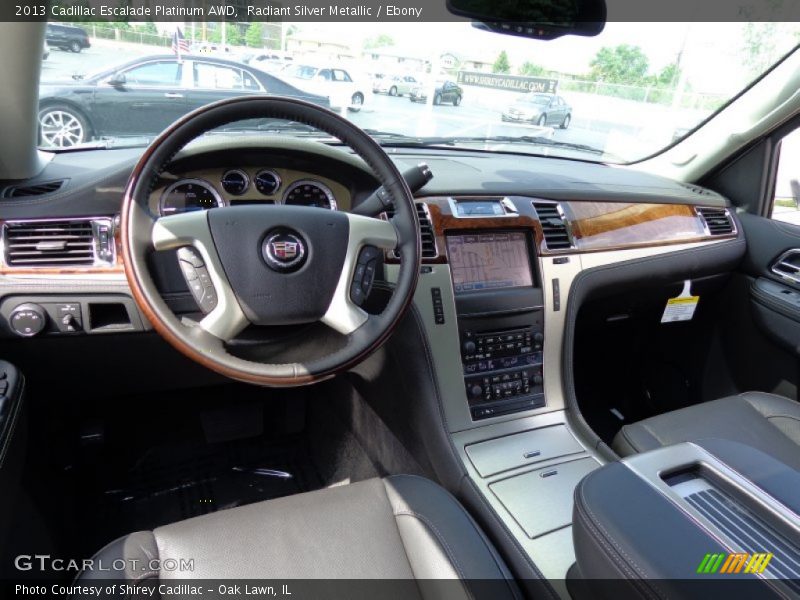 Radiant Silver Metallic / Ebony 2013 Cadillac Escalade Platinum AWD