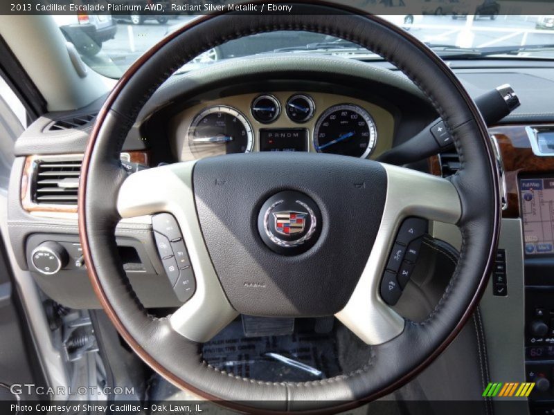 Radiant Silver Metallic / Ebony 2013 Cadillac Escalade Platinum AWD
