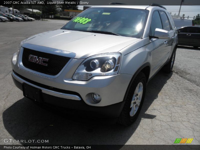 Liquid Silver Metallic / Ebony 2007 GMC Acadia SLT AWD