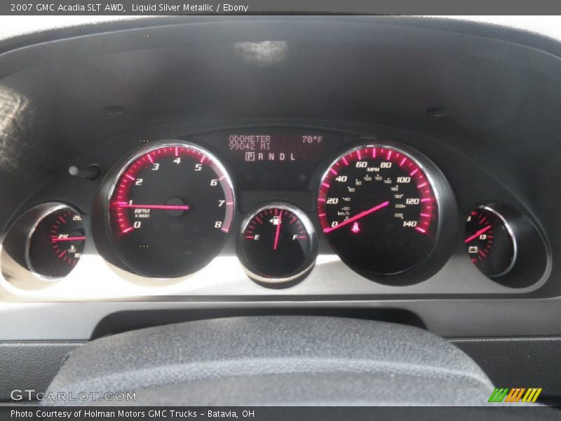 Liquid Silver Metallic / Ebony 2007 GMC Acadia SLT AWD