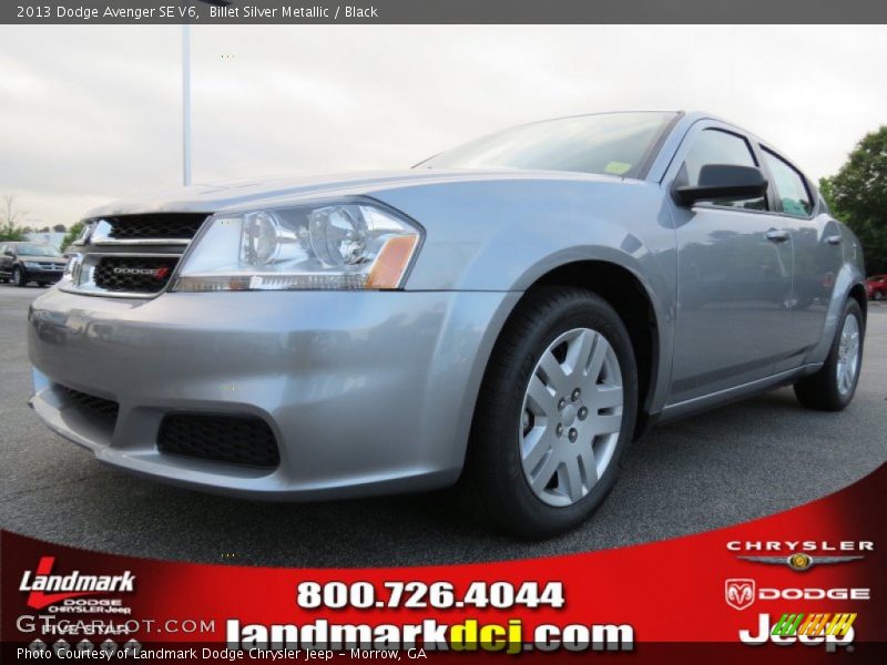 Billet Silver Metallic / Black 2013 Dodge Avenger SE V6