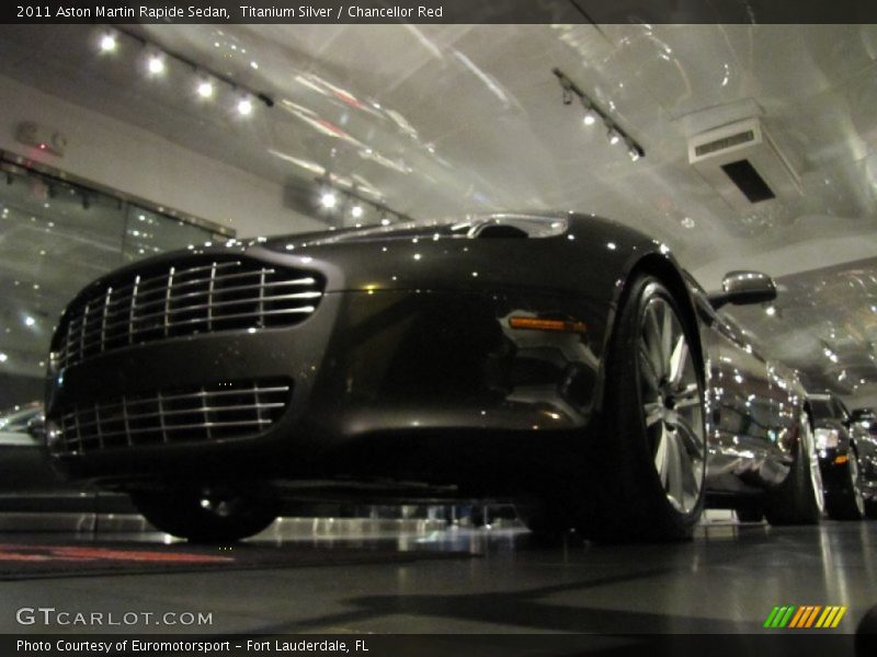 Titanium Silver / Chancellor Red 2011 Aston Martin Rapide Sedan