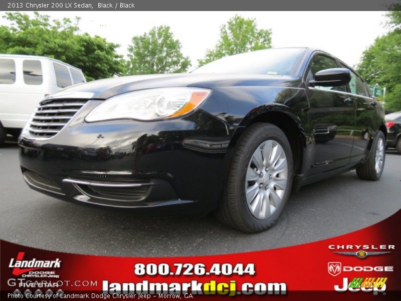 Black / Black 2013 Chrysler 200 LX Sedan