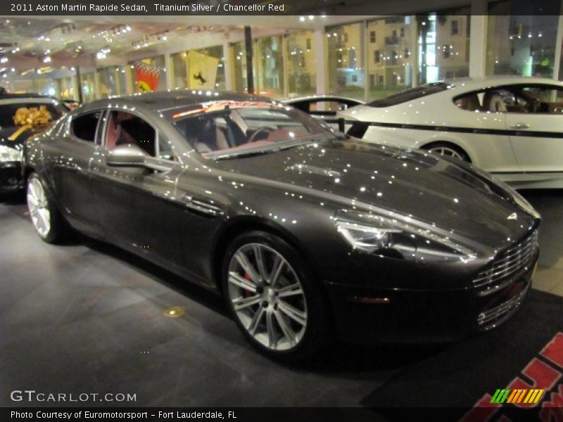 Titanium Silver / Chancellor Red 2011 Aston Martin Rapide Sedan
