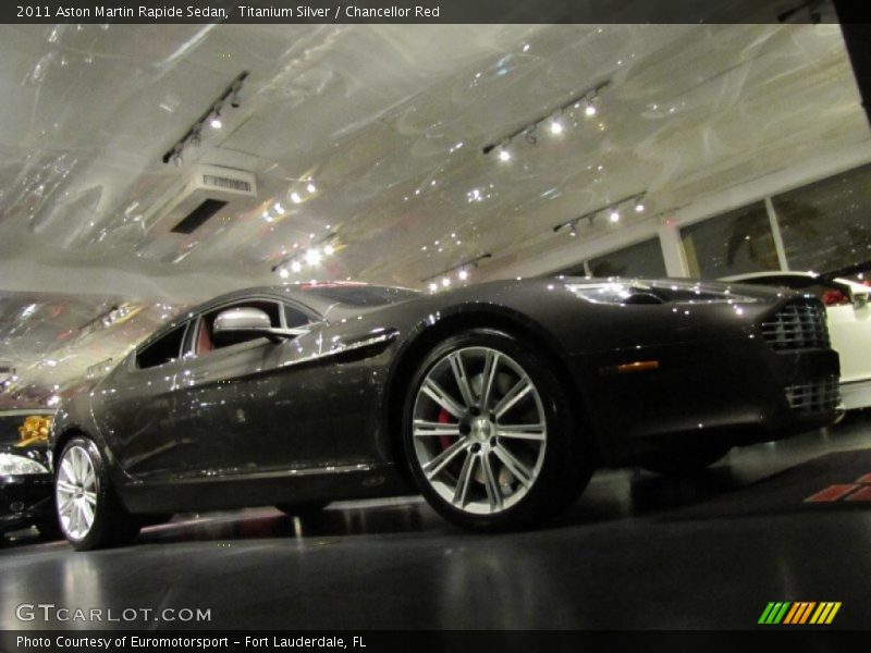 Titanium Silver / Chancellor Red 2011 Aston Martin Rapide Sedan