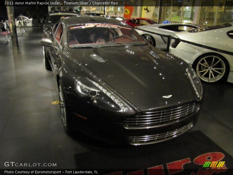 Titanium Silver / Chancellor Red 2011 Aston Martin Rapide Sedan