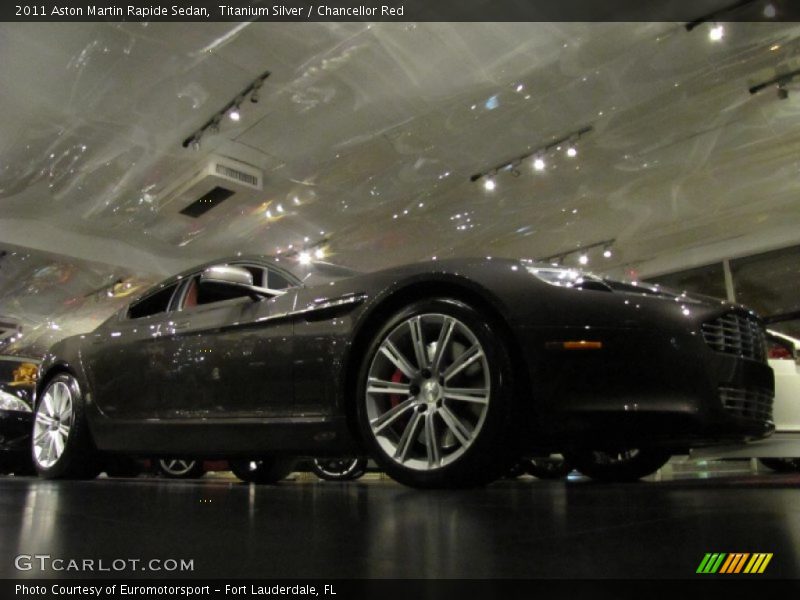 Titanium Silver / Chancellor Red 2011 Aston Martin Rapide Sedan