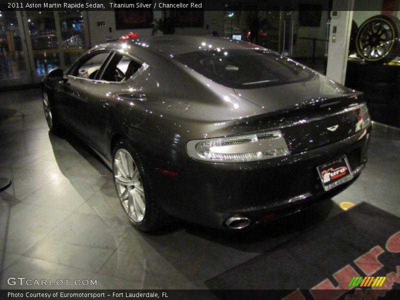Titanium Silver / Chancellor Red 2011 Aston Martin Rapide Sedan
