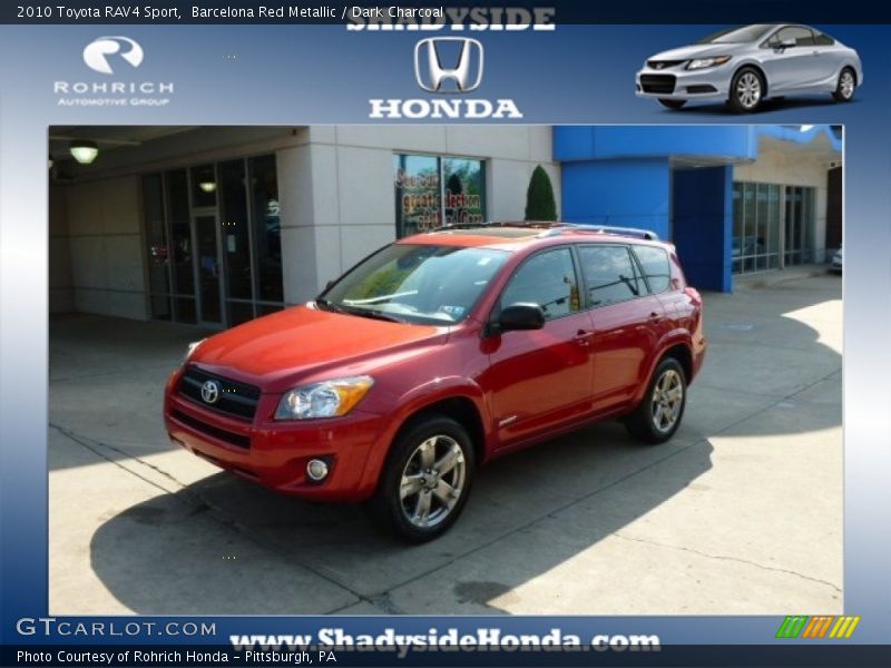 Barcelona Red Metallic / Dark Charcoal 2010 Toyota RAV4 Sport