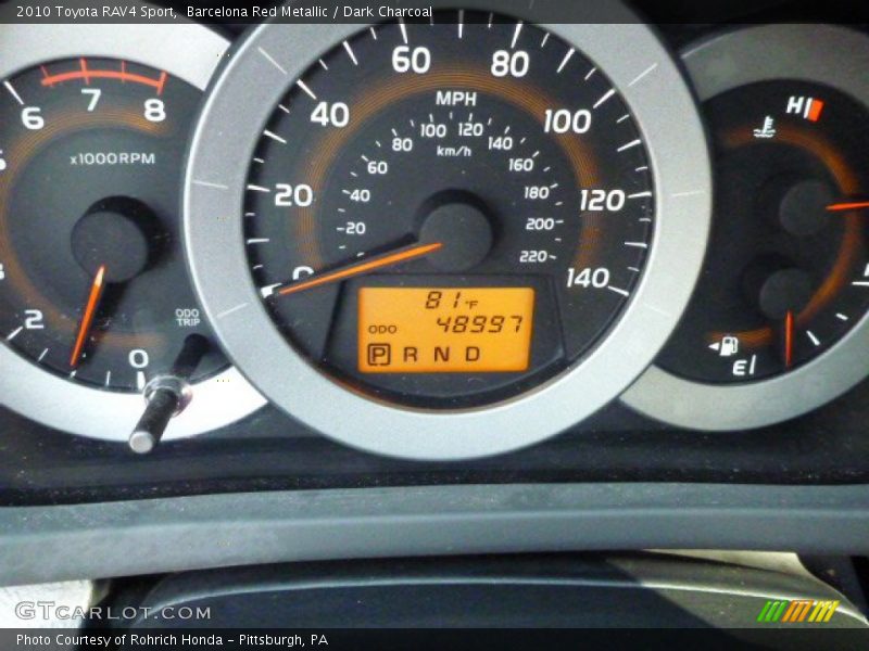 Barcelona Red Metallic / Dark Charcoal 2010 Toyota RAV4 Sport