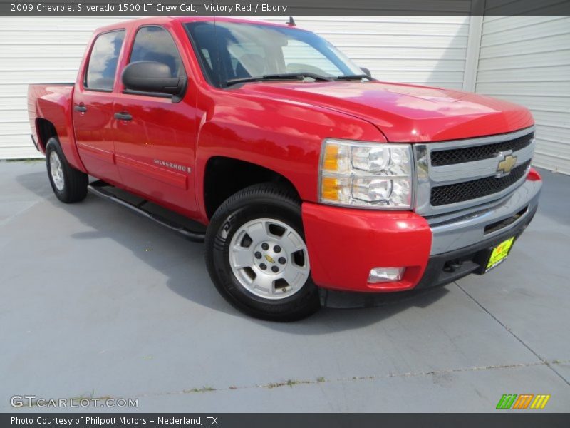 Victory Red / Ebony 2009 Chevrolet Silverado 1500 LT Crew Cab