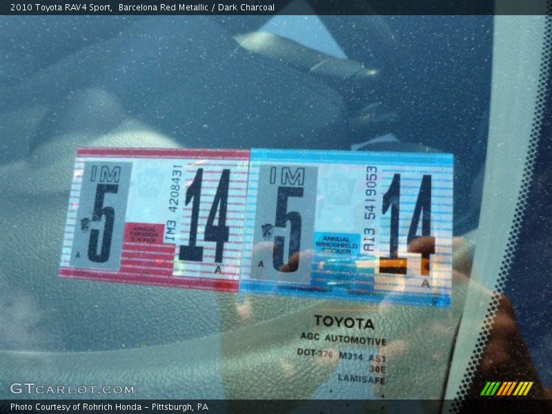 Barcelona Red Metallic / Dark Charcoal 2010 Toyota RAV4 Sport