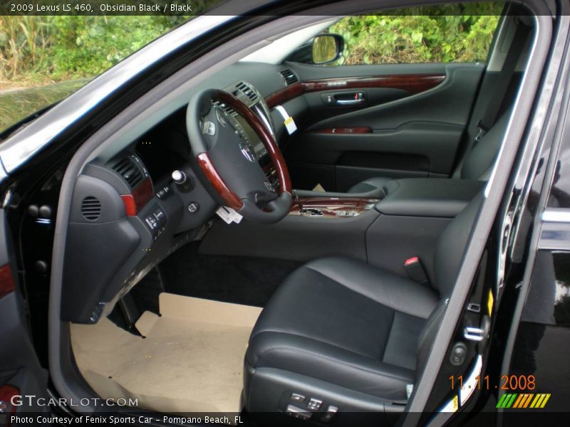 Obsidian Black / Black 2009 Lexus LS 460