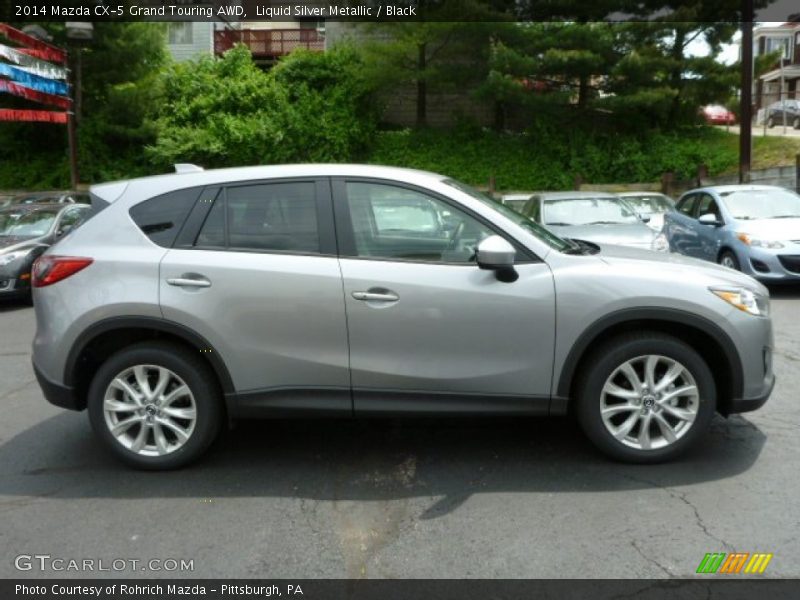 Liquid Silver Metallic / Black 2014 Mazda CX-5 Grand Touring AWD