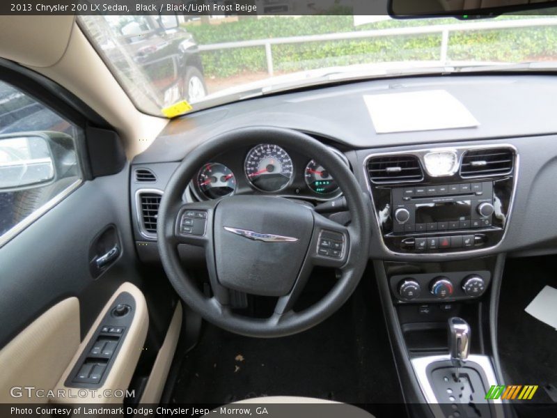 Black / Black/Light Frost Beige 2013 Chrysler 200 LX Sedan