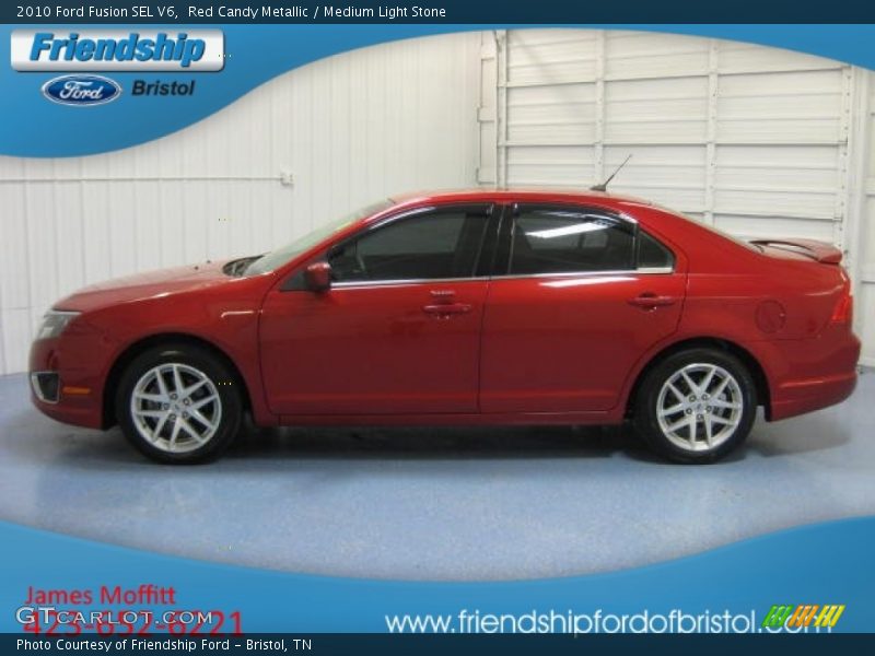 Red Candy Metallic / Medium Light Stone 2010 Ford Fusion SEL V6