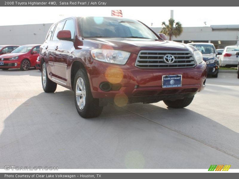 Salsa Red Pearl / Ash Gray 2008 Toyota Highlander 4WD