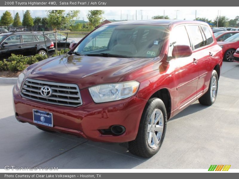 Salsa Red Pearl / Ash Gray 2008 Toyota Highlander 4WD