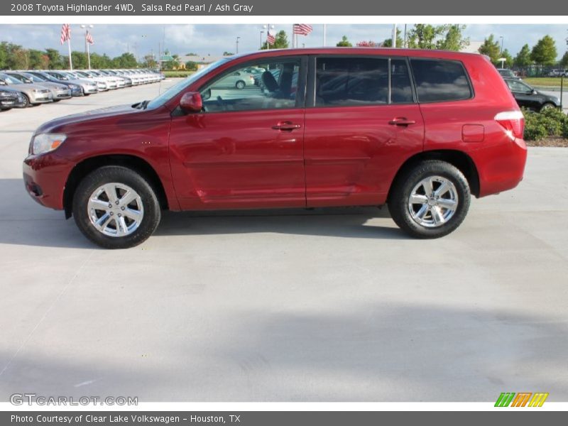 Salsa Red Pearl / Ash Gray 2008 Toyota Highlander 4WD