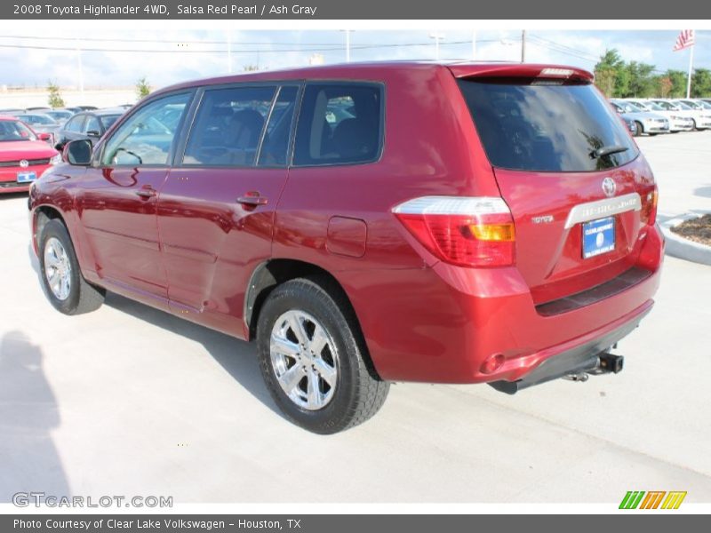 Salsa Red Pearl / Ash Gray 2008 Toyota Highlander 4WD