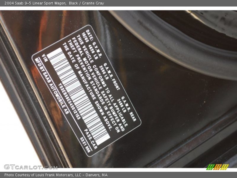 Black / Granite Gray 2004 Saab 9-5 Linear Sport Wagon