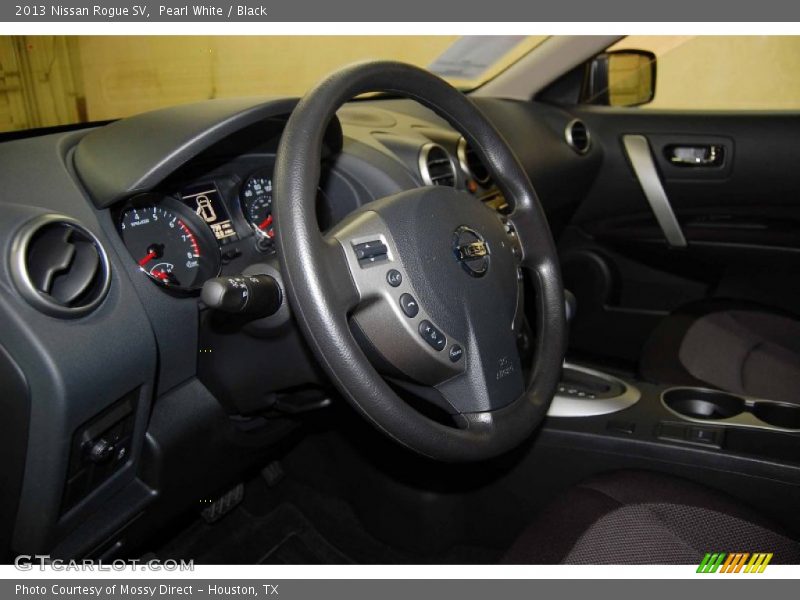 Pearl White / Black 2013 Nissan Rogue SV