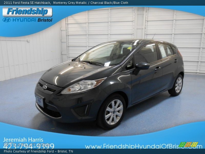 Monterey Grey Metallic / Charcoal Black/Blue Cloth 2011 Ford Fiesta SE Hatchback