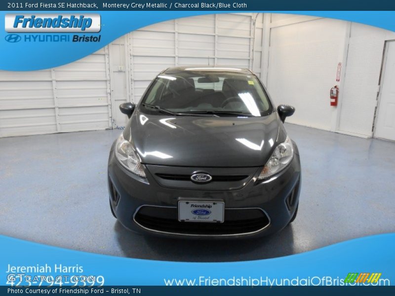 Monterey Grey Metallic / Charcoal Black/Blue Cloth 2011 Ford Fiesta SE Hatchback