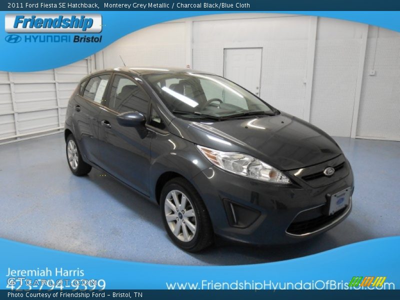 Monterey Grey Metallic / Charcoal Black/Blue Cloth 2011 Ford Fiesta SE Hatchback