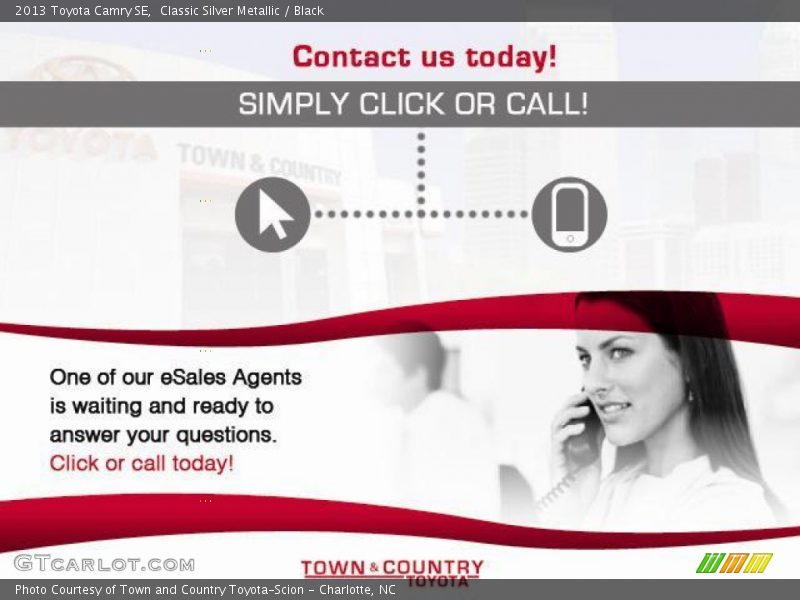 Classic Silver Metallic / Black 2013 Toyota Camry SE