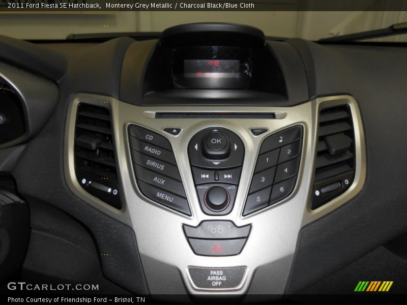 Monterey Grey Metallic / Charcoal Black/Blue Cloth 2011 Ford Fiesta SE Hatchback