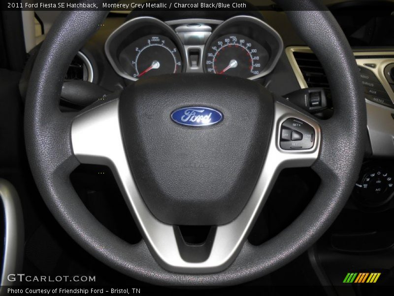 Monterey Grey Metallic / Charcoal Black/Blue Cloth 2011 Ford Fiesta SE Hatchback