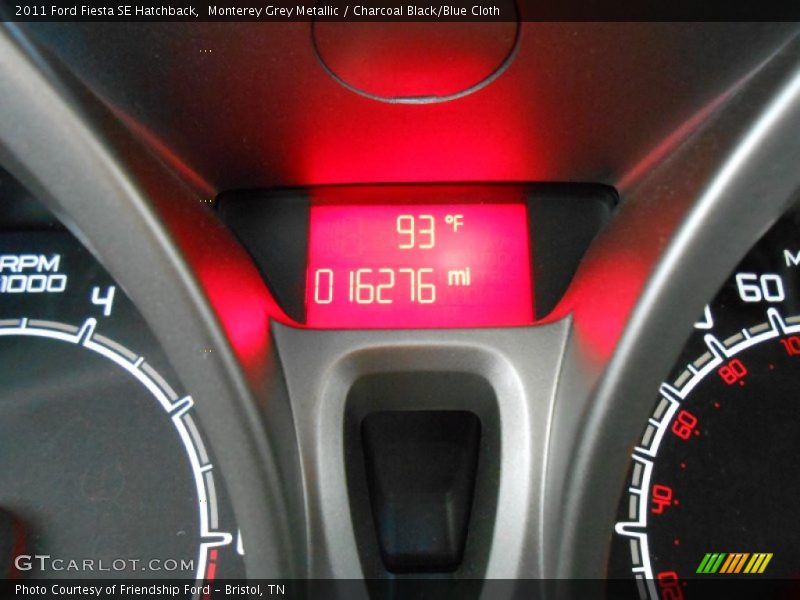 Monterey Grey Metallic / Charcoal Black/Blue Cloth 2011 Ford Fiesta SE Hatchback