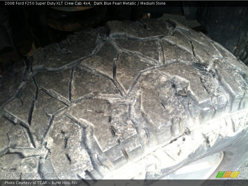 Dark Blue Pearl Metallic / Medium Stone 2008 Ford F250 Super Duty XLT Crew Cab 4x4